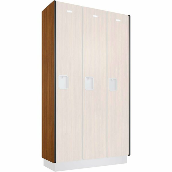 Global Industrial Optional Side Panel for Wood Lockers, Cherry 290629